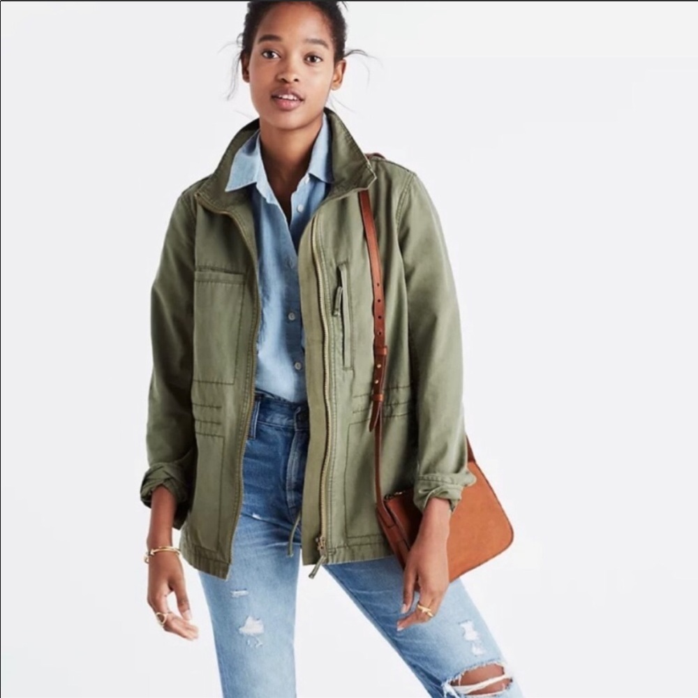 Madewell Olive Utility Jacket EUC - image 1